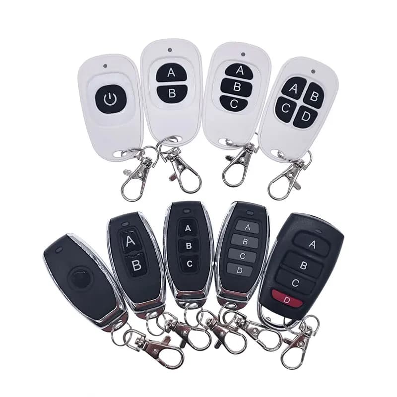 Wireless remote Control switch 1/2/3/4Key Garage Door EV1527 White Learning Code DC6V Universal Auto Car Alarm System 433MHz