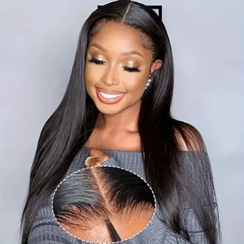 Straight Glueless Wigs 7x5 6x4 Pre-Cut Lace Closure Human Hair Wig Ready To Wear Go 8-16 Inch Glueless Bob Wig Customized Wig