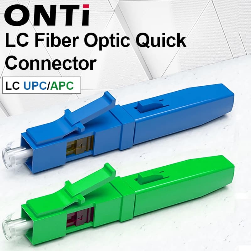 ONTi 10-100pcs LC Fast Connector Single-mode Fiber Optic Quick Connector LC Embedded Type FTTH Fiber Optic Fast Connector