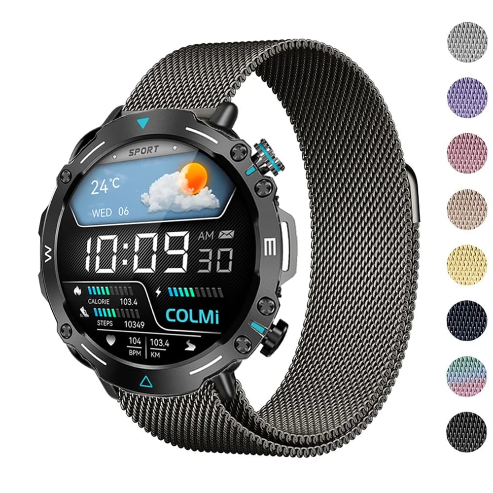 22mm Loop for COLMI M42 M41 Strap Magnetic Stainless Steel Metal Wrist Bracelet for COLMI M41 Band Accessories