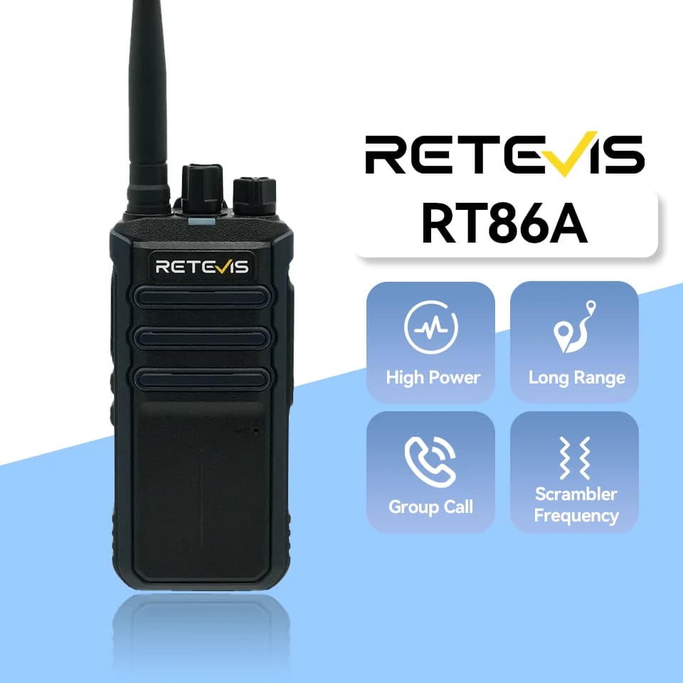 Retevis RT86A Walkie Talkie UHF Radio Heavy Duty Walkie-talkie Communication Long Range Radio Communicator Emergency radio
