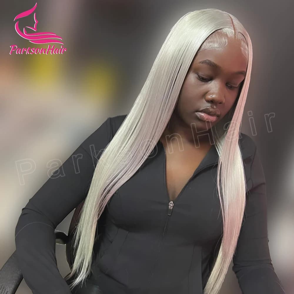 Ash Write Wear And Go Glueless Human Hair Wigs 60# Brazilian 13x6 HD Lace Frontal Human Hair Wigs 613 Colored Ready To Wear