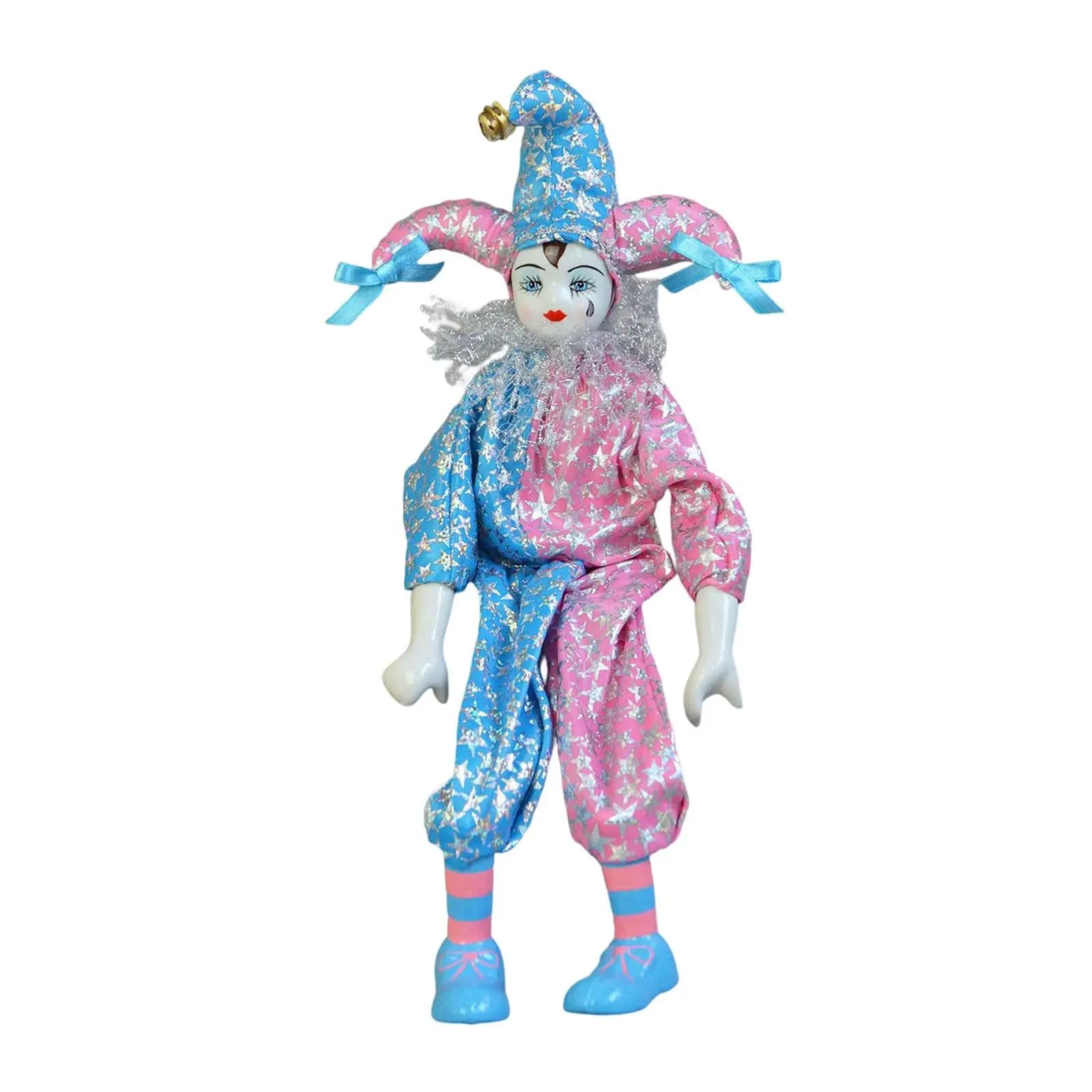Clown Doll Angle Model Valentine Gift Porcelain Triangel Doll for Halloween Home Ornaments