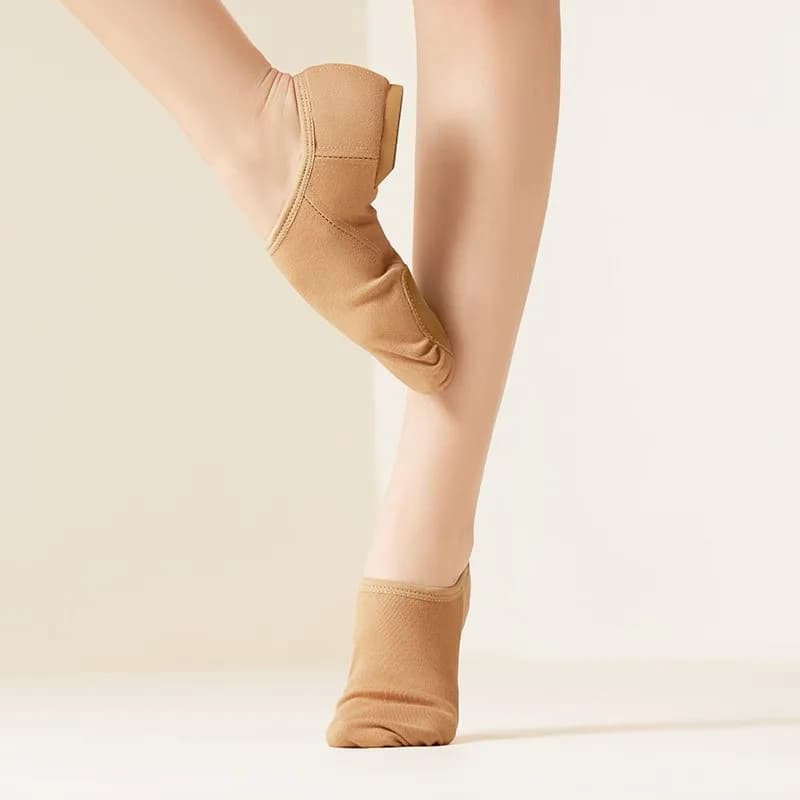 Hot Sale New Coming High Quality Women Men Stretchy Canvas Pink Tan Brown Jazz Dancing Shoes