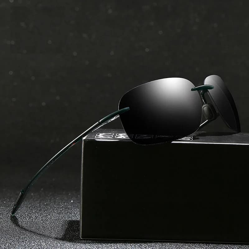 New Men's Rimless Sunglasses Sport Driving Sunglasses Ultra Light Rimless Glasses