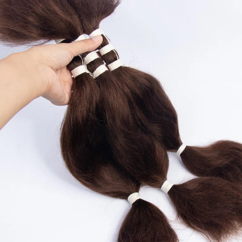 Boho Braids Human Hair Wet And Wavy Bundles Bulk Human Hair For Braiding Locks Hair Extensions Microlocs Box Crochet Braids