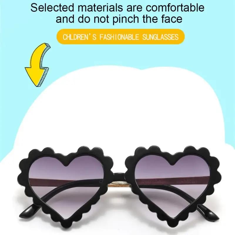 Outdoor Heart Sunglasses Rimless Sun Glasses Children Heart Shaped Eyewear Trendy Transparent Candy Color Eyeglass Party Favor