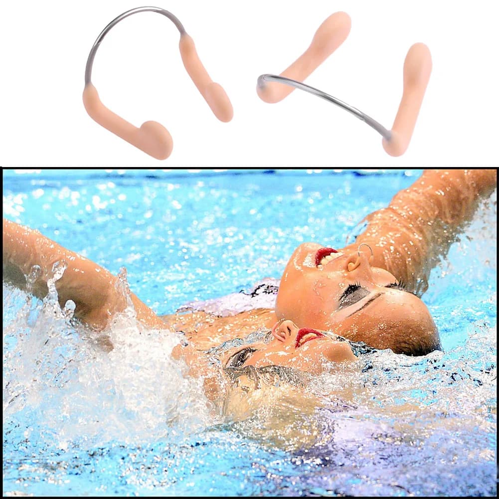 Durable No-skid Soft Silicone Steel Wire Nose Clip for Swimming Diving