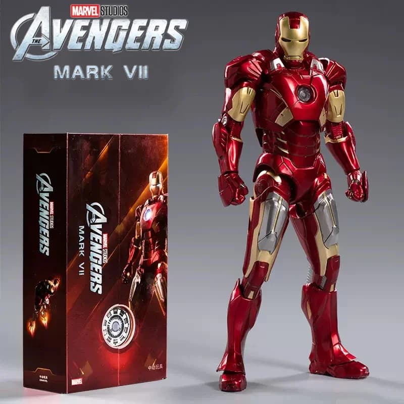 ZD Toys Iron Man MK7 Model 7inches Action Figures Tony Stark Iron Man 1/10 Avengers Genuinely Collect Model Ornaments Boy Gifts