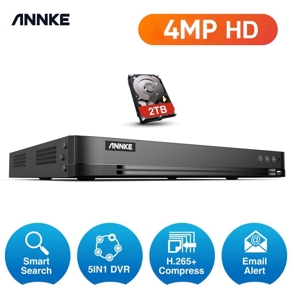 ANNKE 32CH 4MP 5 in1 AHD DVR Support CVBS TVI AHD Analog IP Cameras HD P2P Cloud H.264 VGA Video Recorder RS485 Audio