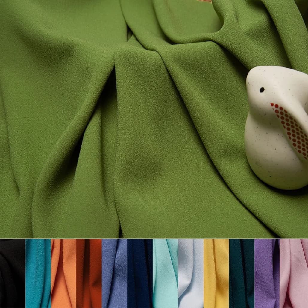 Plain Chiffon Fabric, Opaque Polyester Solid Color Soft Sheer Fabric, Lightweight Crepe Fabric, Evening wear Gown Blouses Cloth