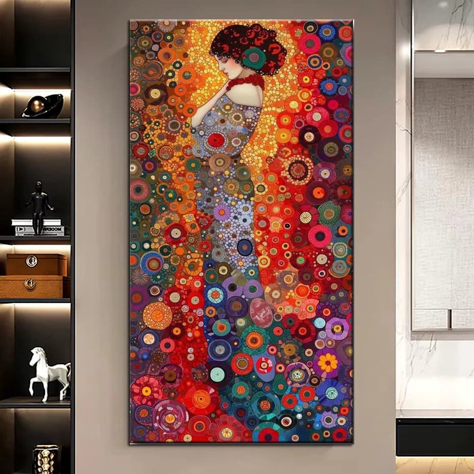Gustav Klimt Woman Inspired 5D Diamond Painting Kits Large Size New 2024 Full Diamond Embroidery Cross Stitch Kits Home Decor