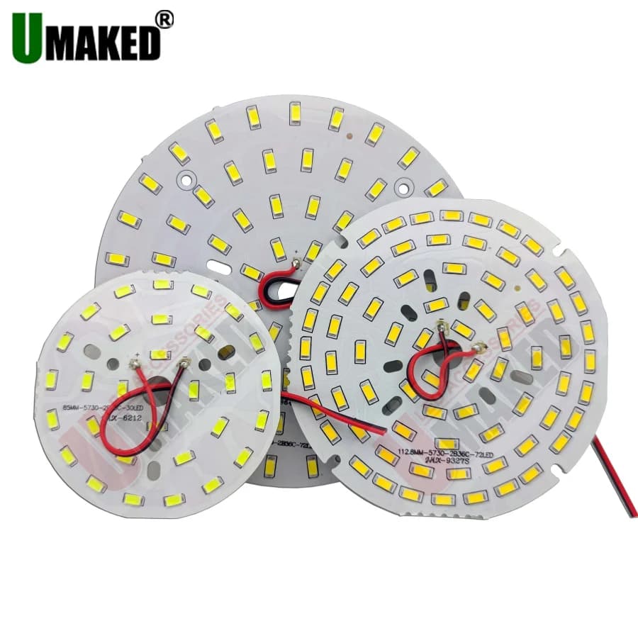 2pcs 9-36W LED SMD5730 chip,led SMD PCB welded 20cm wire for bulb light, lighting source, aluminum plate base with led chip