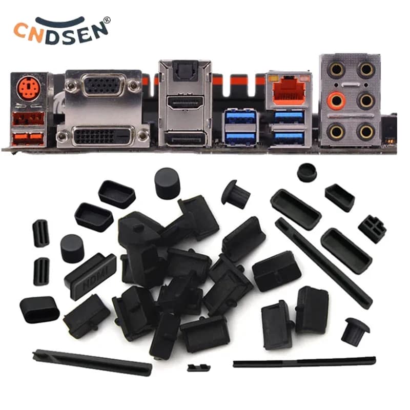 1/2/5/10Pcs Silicone Notebook Anti Dust Plug Motherboard Chassis Dustproof Cover USB Port HDMI RJ45 Interface Waterproof Stopper
