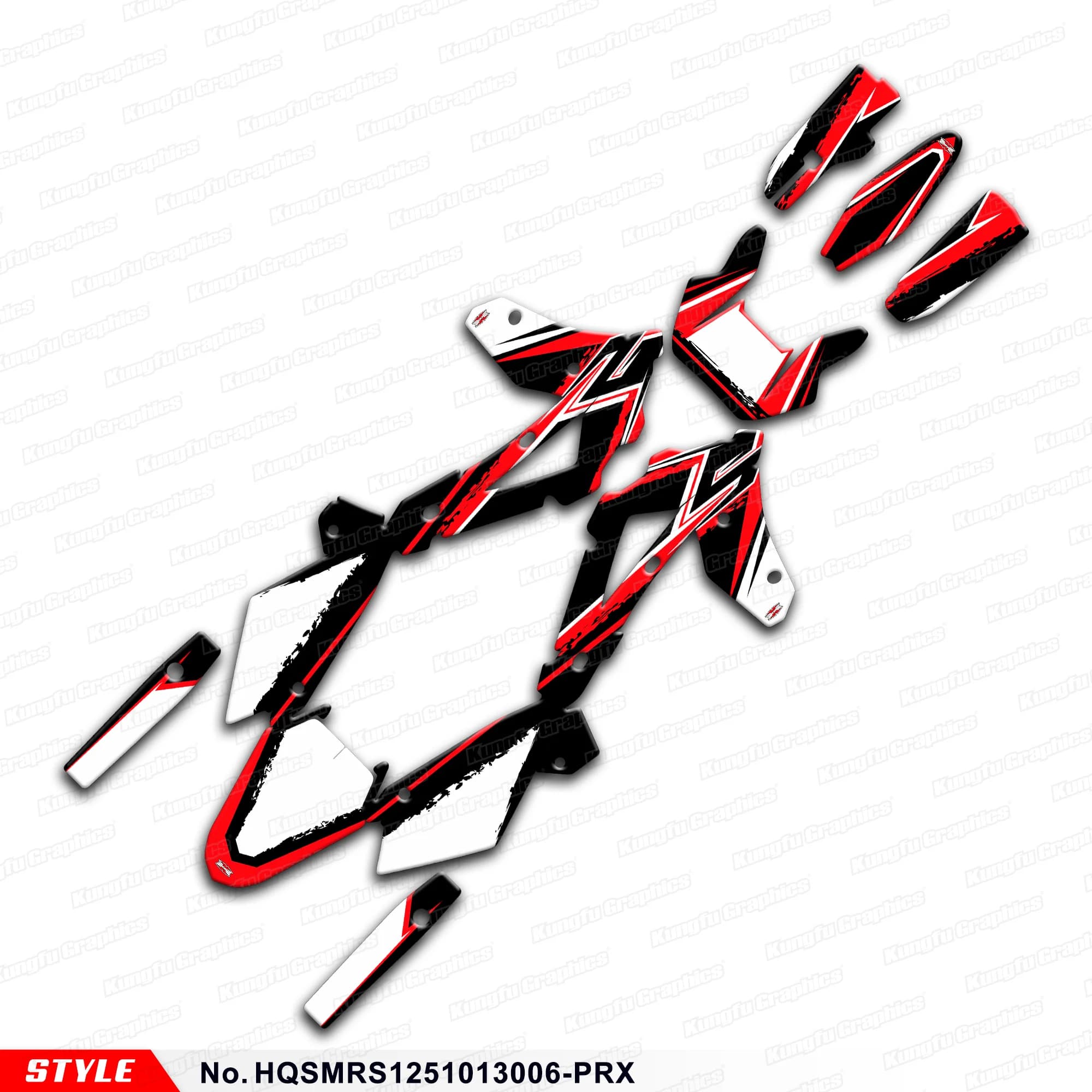 JY RACING MX Graphics Racing Sticker for Husqvarna SM SMR SMS 125 2010 2011 2012 2013 Aftermarket, HQSMRS1251013006-PR