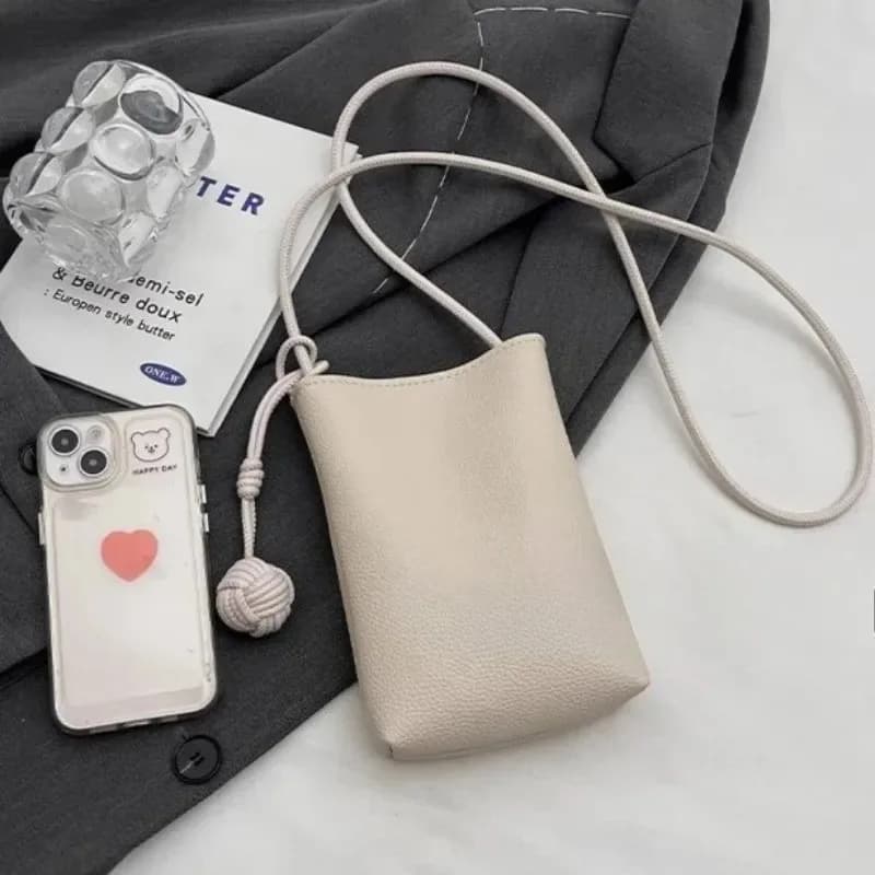 Women Leather Small Crossbody Bag Designer Cell Phone Bag Lightweight Fashion Shoulder Bag Ladies Travel Purse