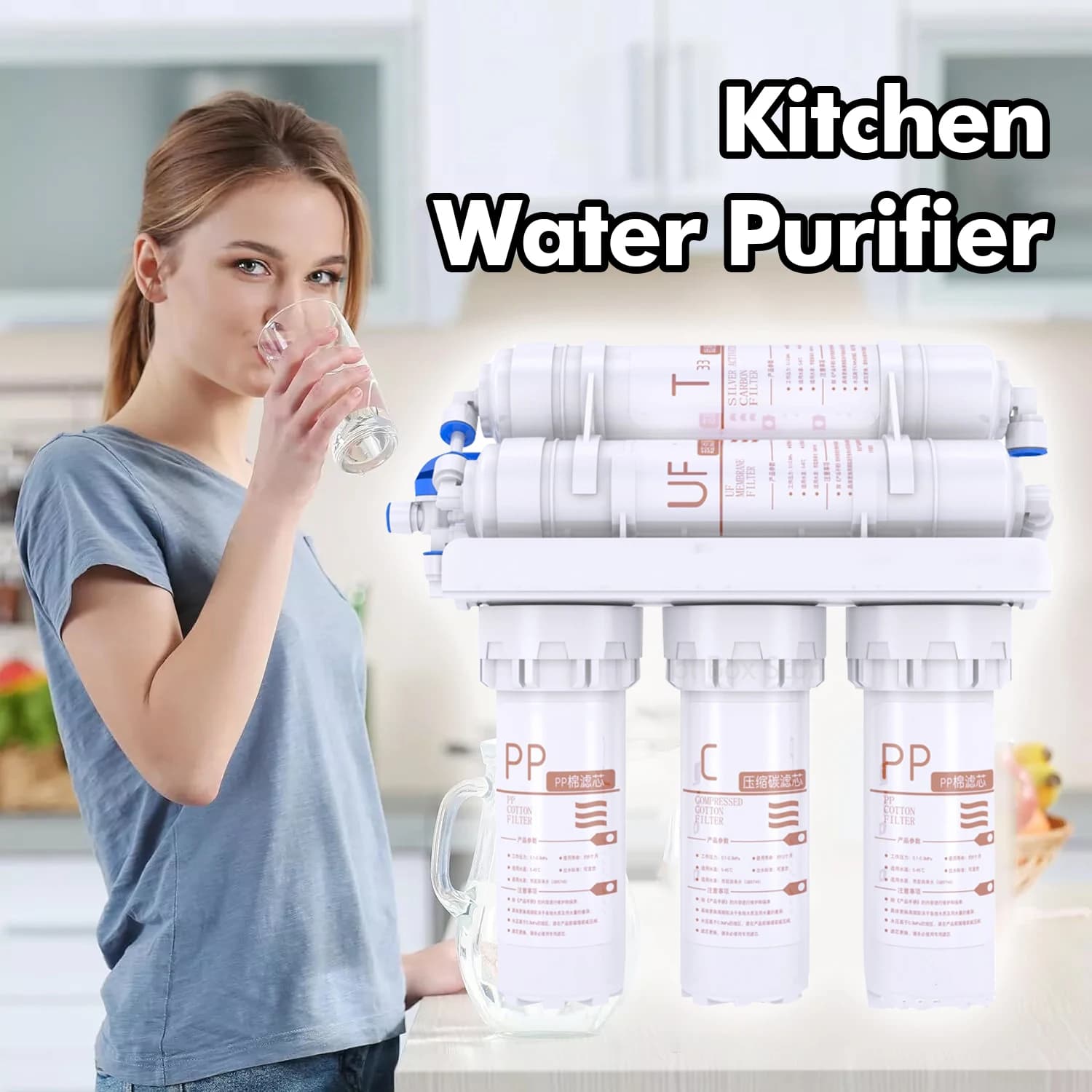 5 Stage Water Filter Household Drinking Kitchen Sink Ultrafiltration Purifier Water Filter System Water Filter Drinking Water