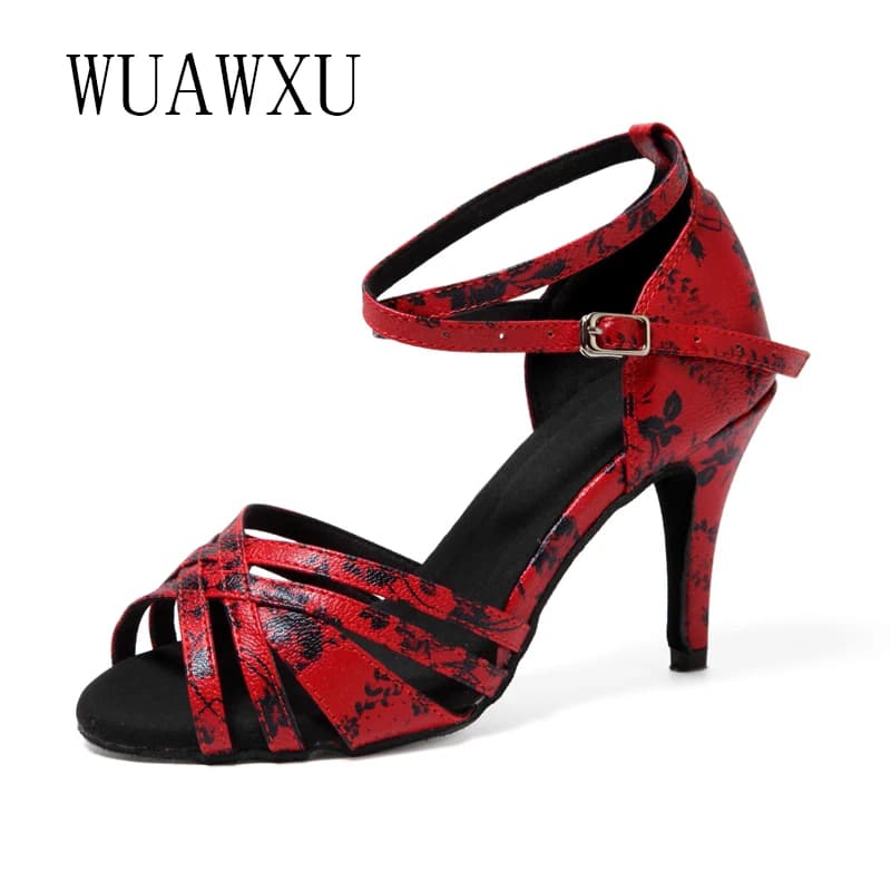 NATASHA2023 Professional Latin Dance Shoes Women's Adult High Heel Soft Sole Dance Shoes New National Standard Cha Cha Dance Sho