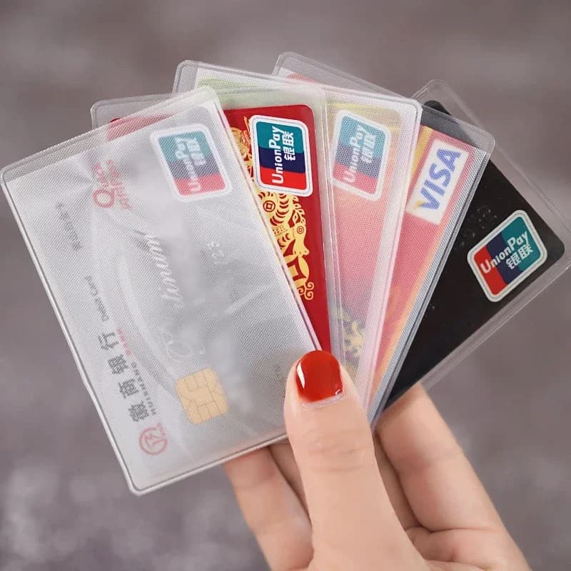 1/5/10pcs Transparent Waterpoof Badge Card Cover PVC Bank Credit ID Bus Card Holder Protection Bag Document Badge Case Pouch