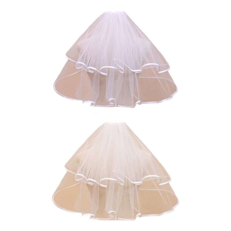 Bridal Veil Stylish Double Layer Delicate Ruffled Bachelorette Party Oversized Veil Bride Gift Bridal Shower Wedding