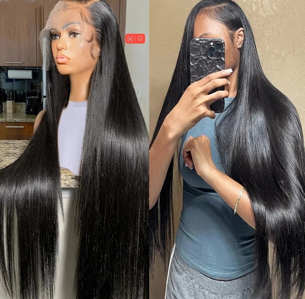 Melodie 13x6 Lace Frontal Human Hair Wigs HD 200% Straight 30 40 Inch Transparent 5x5 Glueless Ready To Wear 13x4 Lace Front Wig