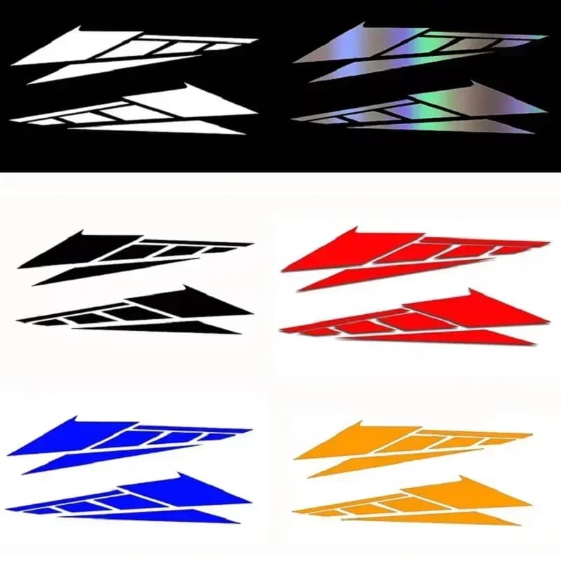 1 Pair Reflective Self-adhesive Motorcycle Tail Box Decals Anti-Scratch Waterproof Motorbike Car Decorative Stickers 20cm*4.7cm