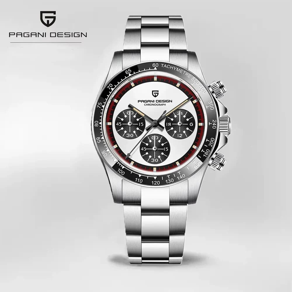 2024 New PAGANI DESIGN Men Quartz Wristwatch Fashion Ceramic Bezel Chronograph Stopwatch Waterproof 100M Stainless Watch for Men