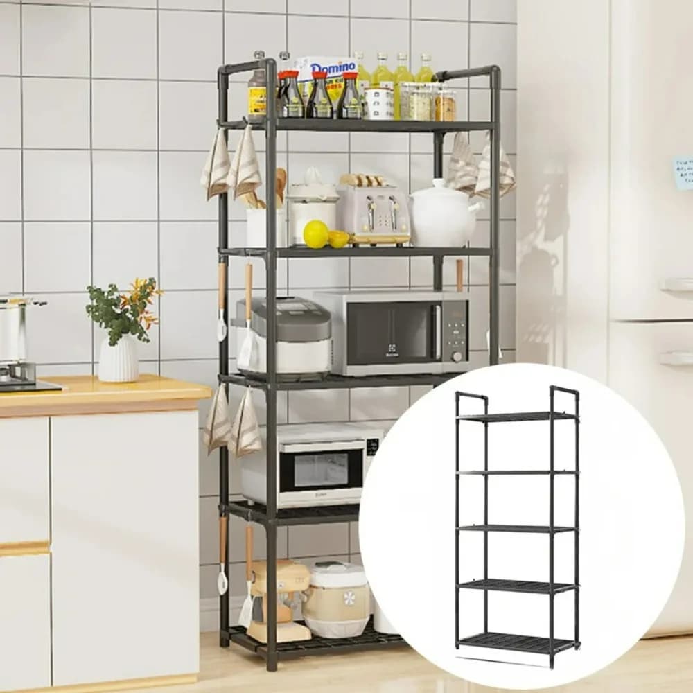 Floor-Standing Microwave Storage Racks Multi Scene Bathroom Living Room Shelf Multi-Layer Kitchen Rack Tools Pot Racks Storage