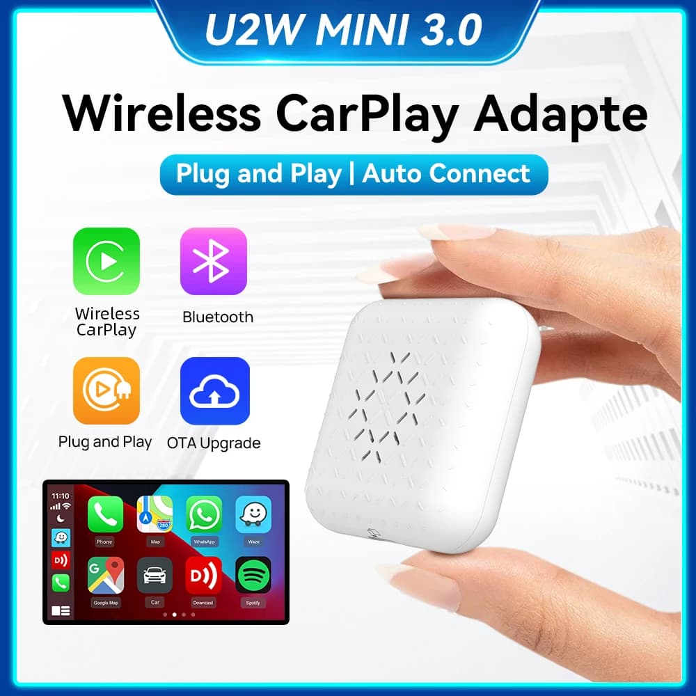 CarlinKit Mini Carplay Wireless Adapter CarPlay USB Dongle Plug and Play for Toyota Nissan Suzuki Subaru Citroen Audi Kia Ford