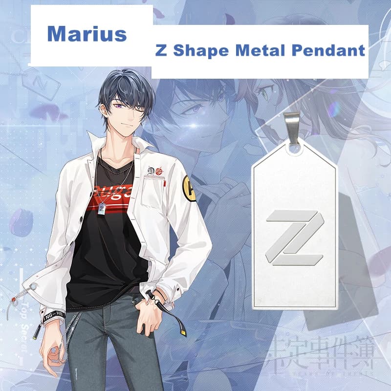 Love Game Tears of Themis Cosplay Jewelry King/Marius Z Pendant Necklace Anime Metal Badge Key Couple Gift Halloween Accessories