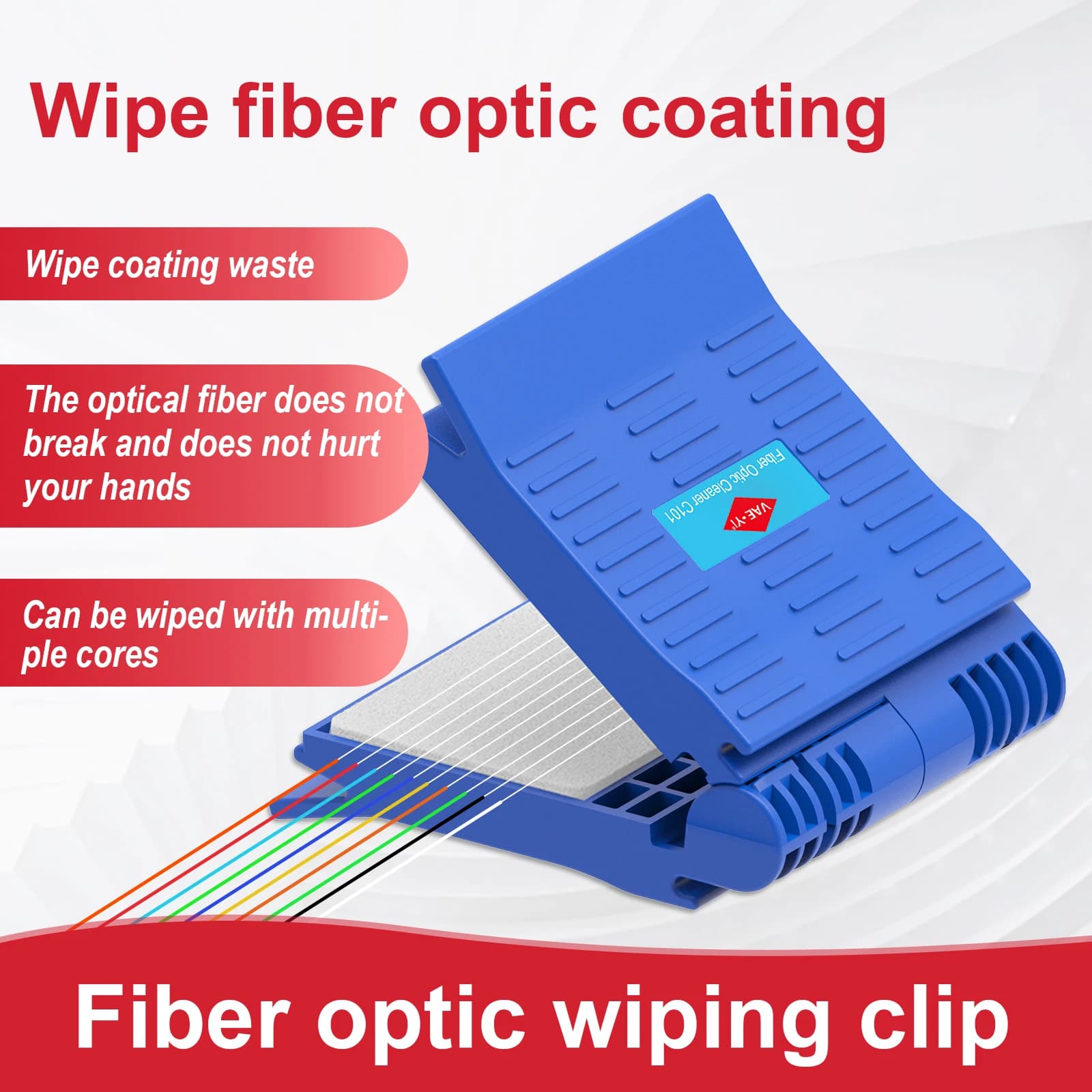 VAEYI fiber wiping clip wiping device wiping clip dust-free cotton does not harm hands, wiping tool is not easy to break fibers