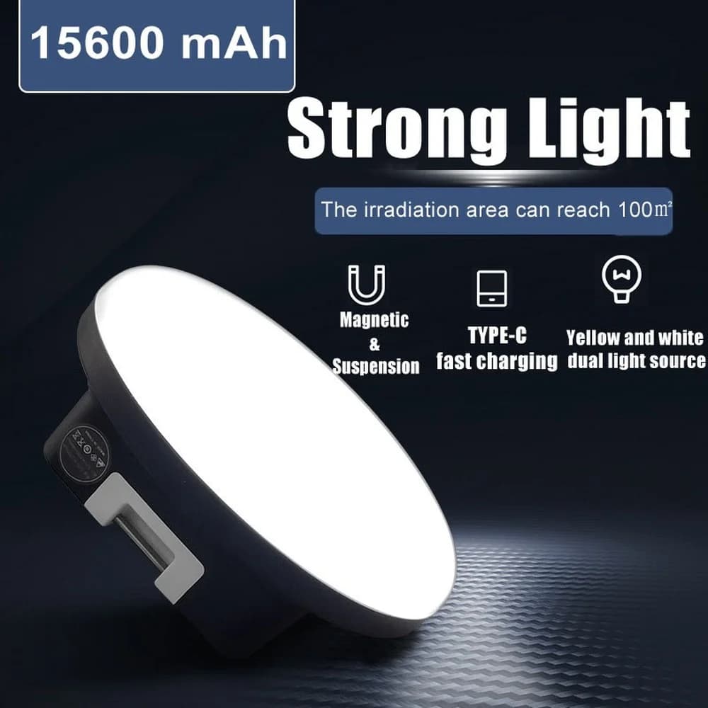 15600maH Battery Camping Lantern LED USB Rechargeable Portable Tent Travel Light Bulb Powerful Flashlight Outdoor Emergency Lamp