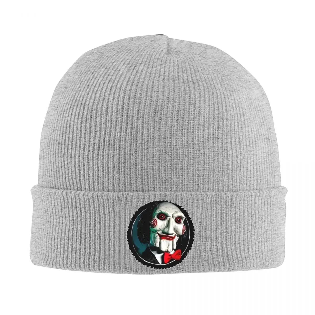 The Saw Movie Knitted Hat for Women Men Beanie Winter Hats Acrylic Horror Billy Jigsaw Casual Melon Cap