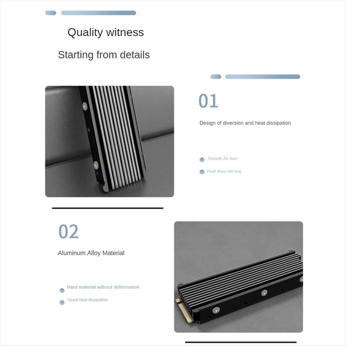 M.2 2280 SSD Heatsink for PS5 PC,NVME NGFF 2280 SSD Double-Sided Heat Sink Cooling with Thermal Silicone Pads, Black