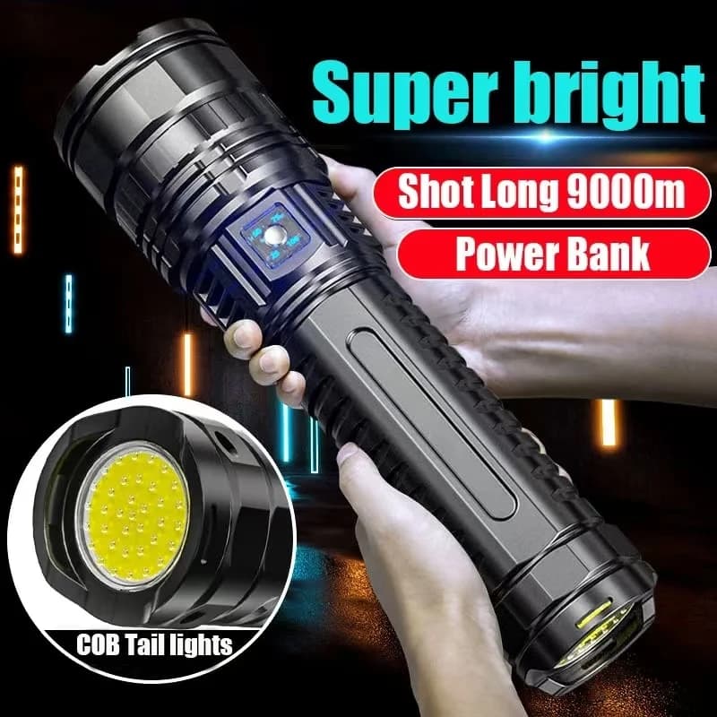 Tactical Flashlight Long Range Very Powerful Torch Light Rechargeable Powerful Rechargeable Led Flashlights High Power Lamp Work