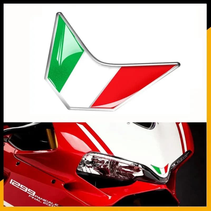 Motorcycle Stickers Moto For DUCATI VESPA GTS 300 GTV RA LX Sprint Flag Waterproof Glue Drop Tri Color Flag Decorative Decals