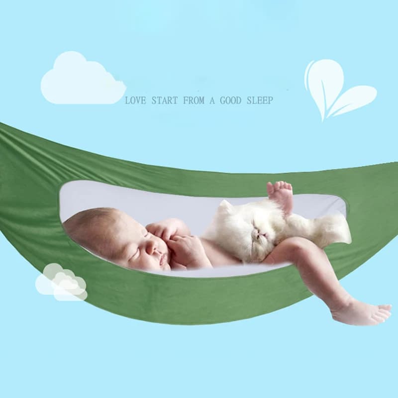 Cotton Hammock for Newborn Infant Sleeping Bed Fabric Swing Indoor Outdoor Hanging Basket Elastic Breathable Portable Hammocks
