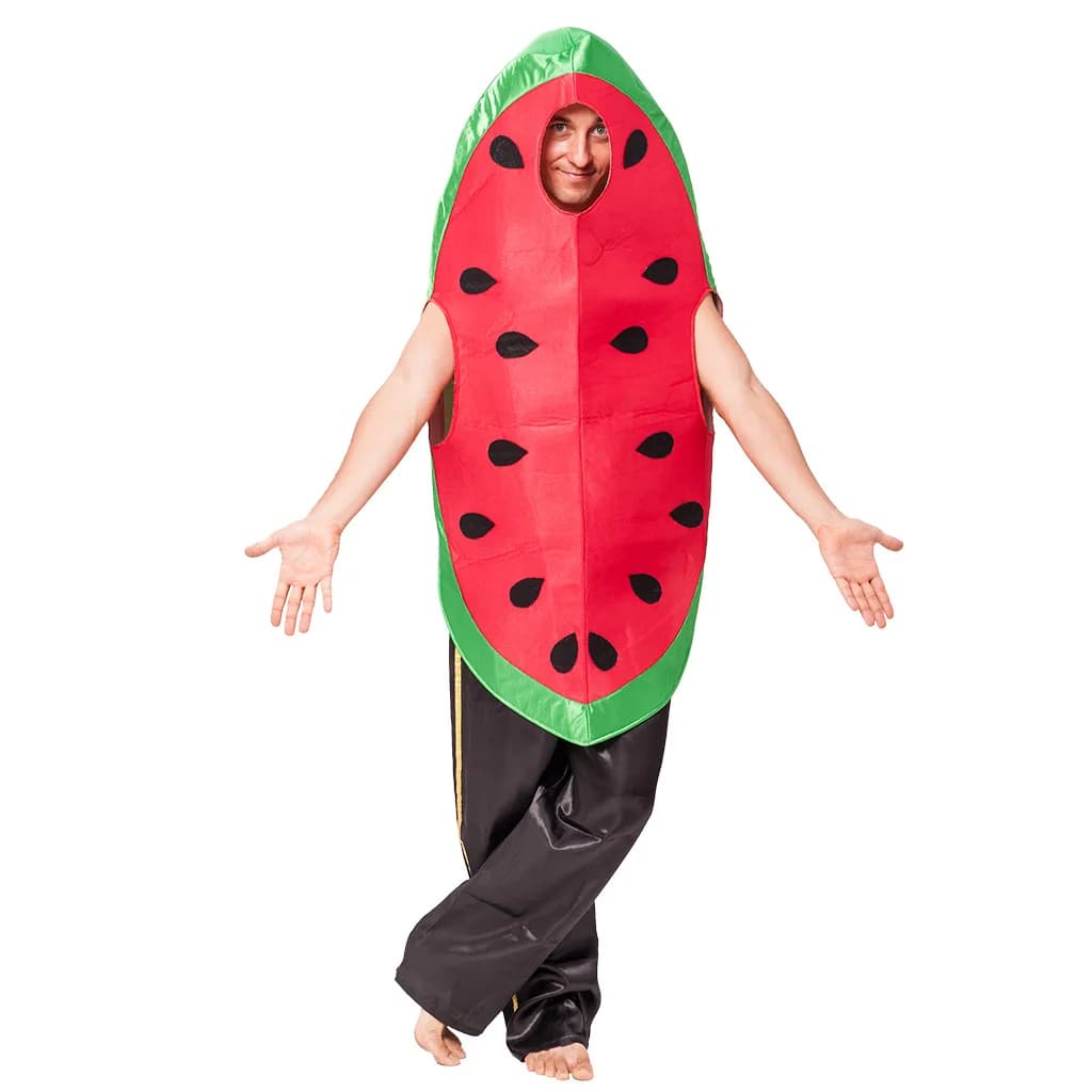 Funny Watermelon Fruit Cosplay Costume Jumpsuit Adult Carnival Costume Loose Christmas Costume Stage Performance Costume
