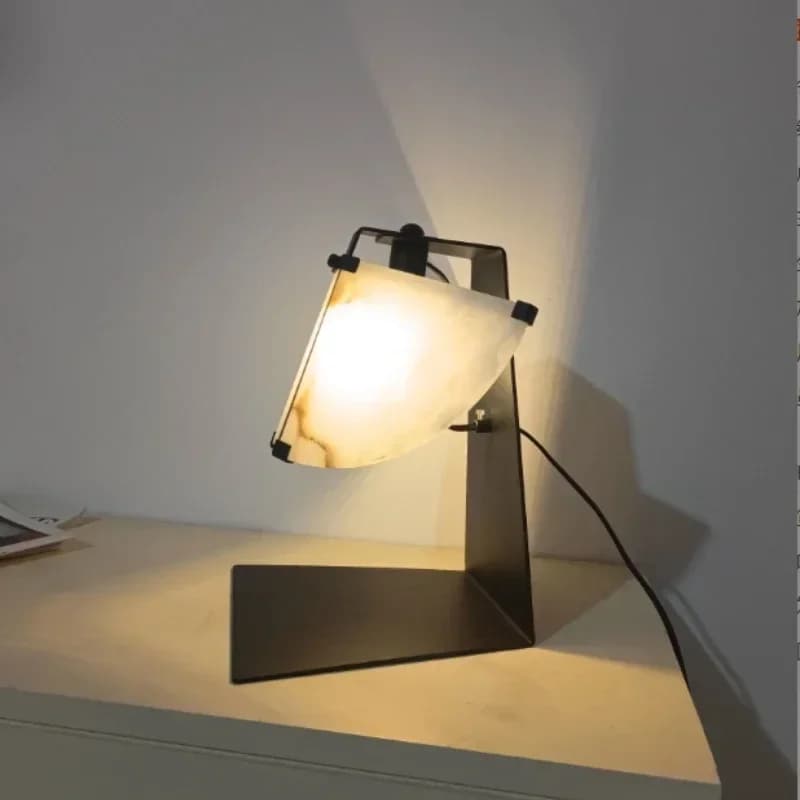 Simple Designer Study High-End Marble Desk Lamp Sales Office Hotel Guest Room Desk Decoration Bedroom Front Book Lamp