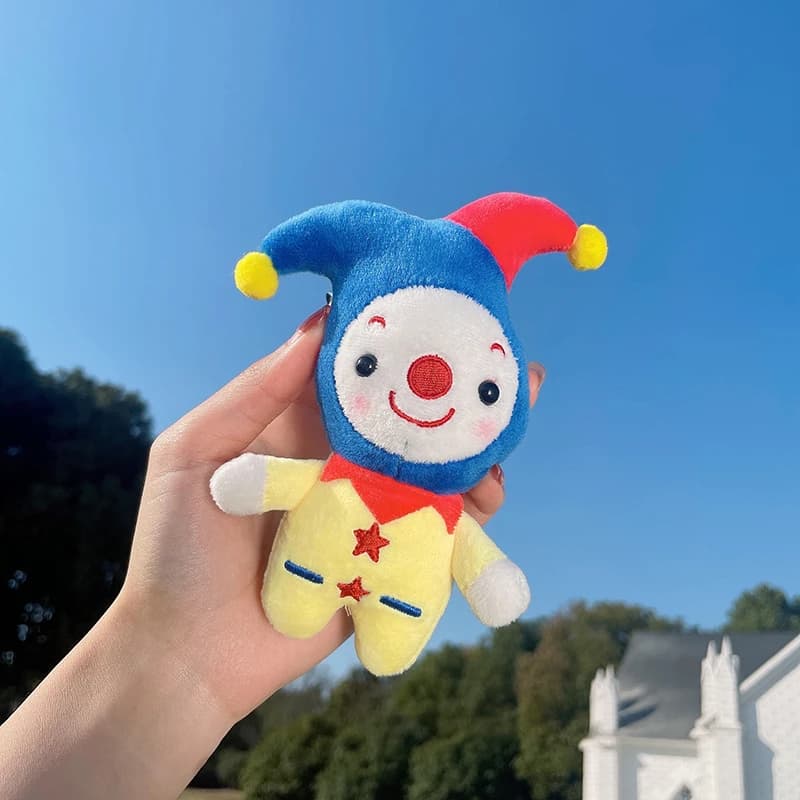 Original cartoon personality clown creative Circus plush keychain backpack pendant hanging ornaments