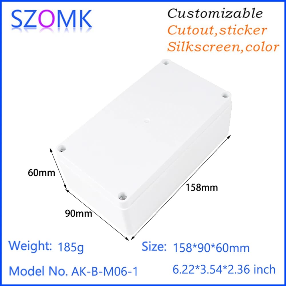 158*90*60mm White PPB OEM Ip66 Waterproof Electric Junction Box Electrical Waterproof Box Plastic