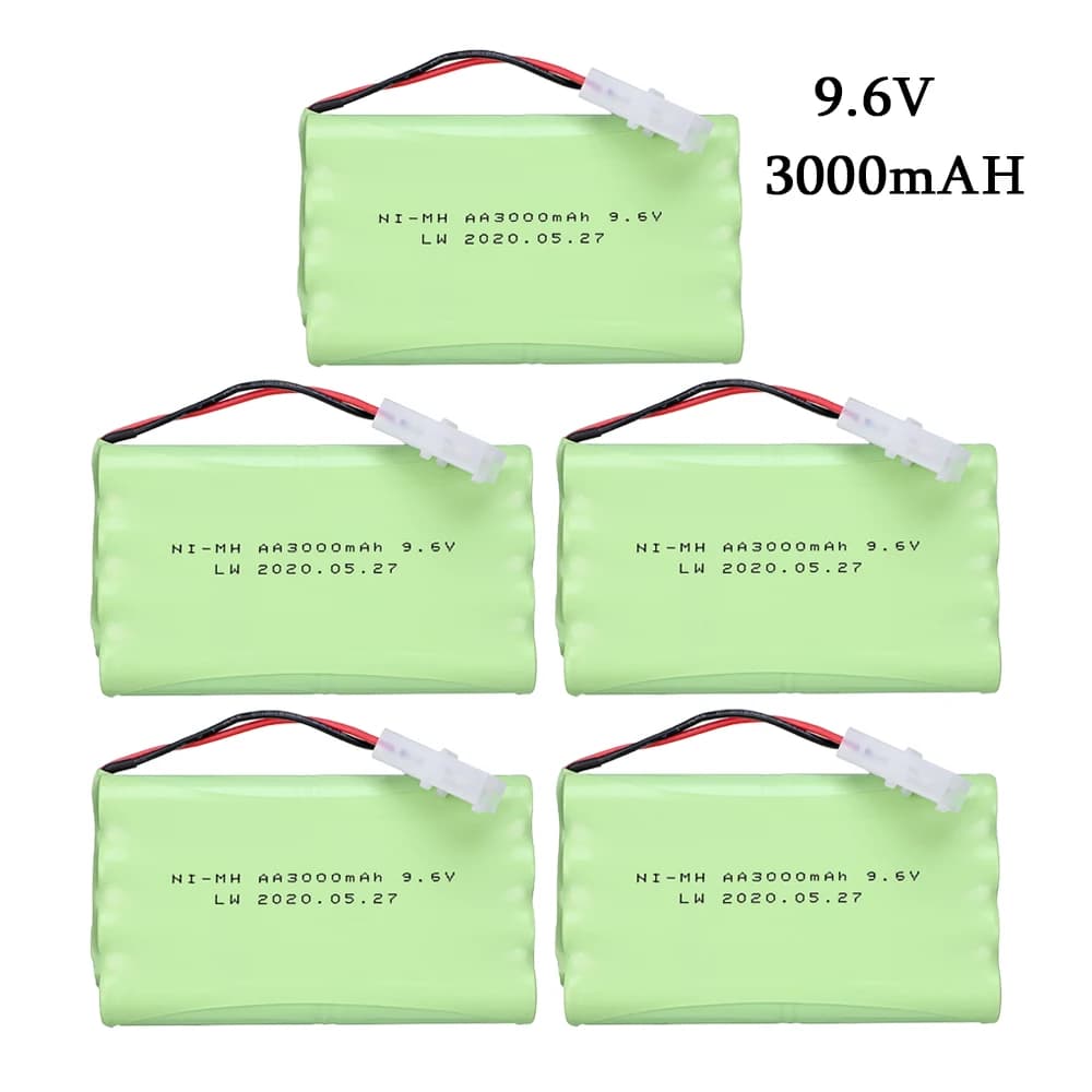 9.6v 3000mah Rechargeable Battery For Rc toys Cars Tanks Robots Gun NiMH Battery AA 9.6v 2400mah Batteries Pack For Rc Boat