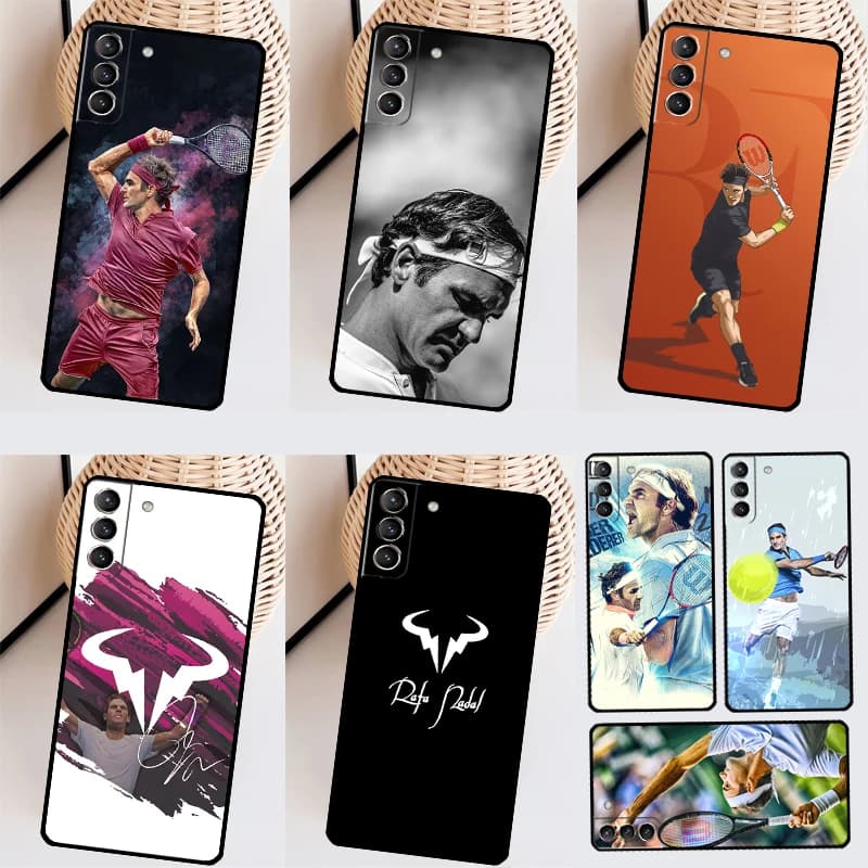 Tennis Roger Federer RF Case For Samsung Galaxy S23 FE S20 S21 S22 Ultra S8 S9 S10 Plus Note 10 20 Ultra Soft Cover