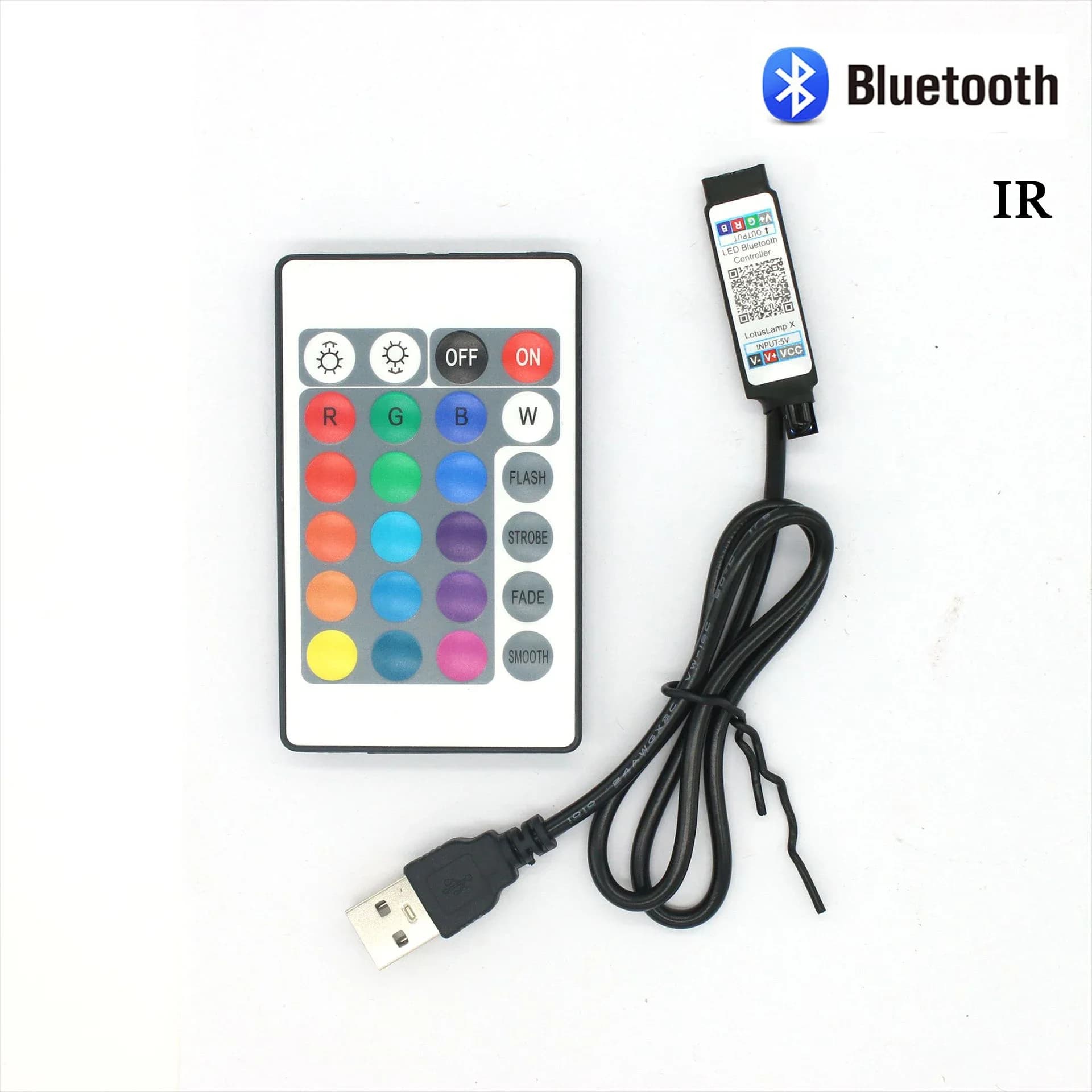 5V LED Strip USB Bluetooth 3 24 44 Keys RGB Controller IR Remote Control Dimmer for 5050 2835 RGB LED Strip Light TV Backlight