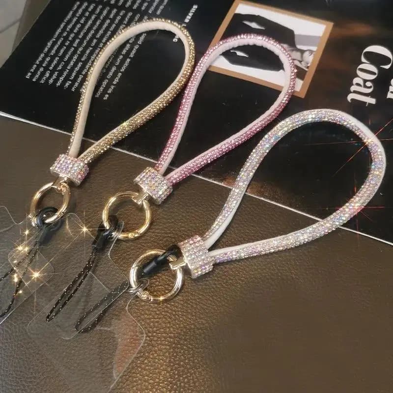 New Mobile Phone Lanyard Wrist Chain Luxury Rhinestone Hanging Chain High-End Short Diamond-Encrusted Bracelet Anti-Lost Metal