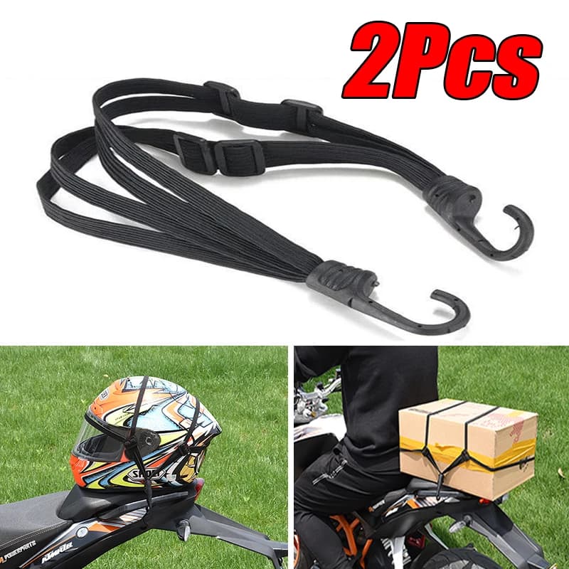 2Pcs 60CM Motorcycle Helmet Straps Luggage Retractable Elastic Rope Fixed Strap Moto Helmet Luggage Net Motorcycle Accessories