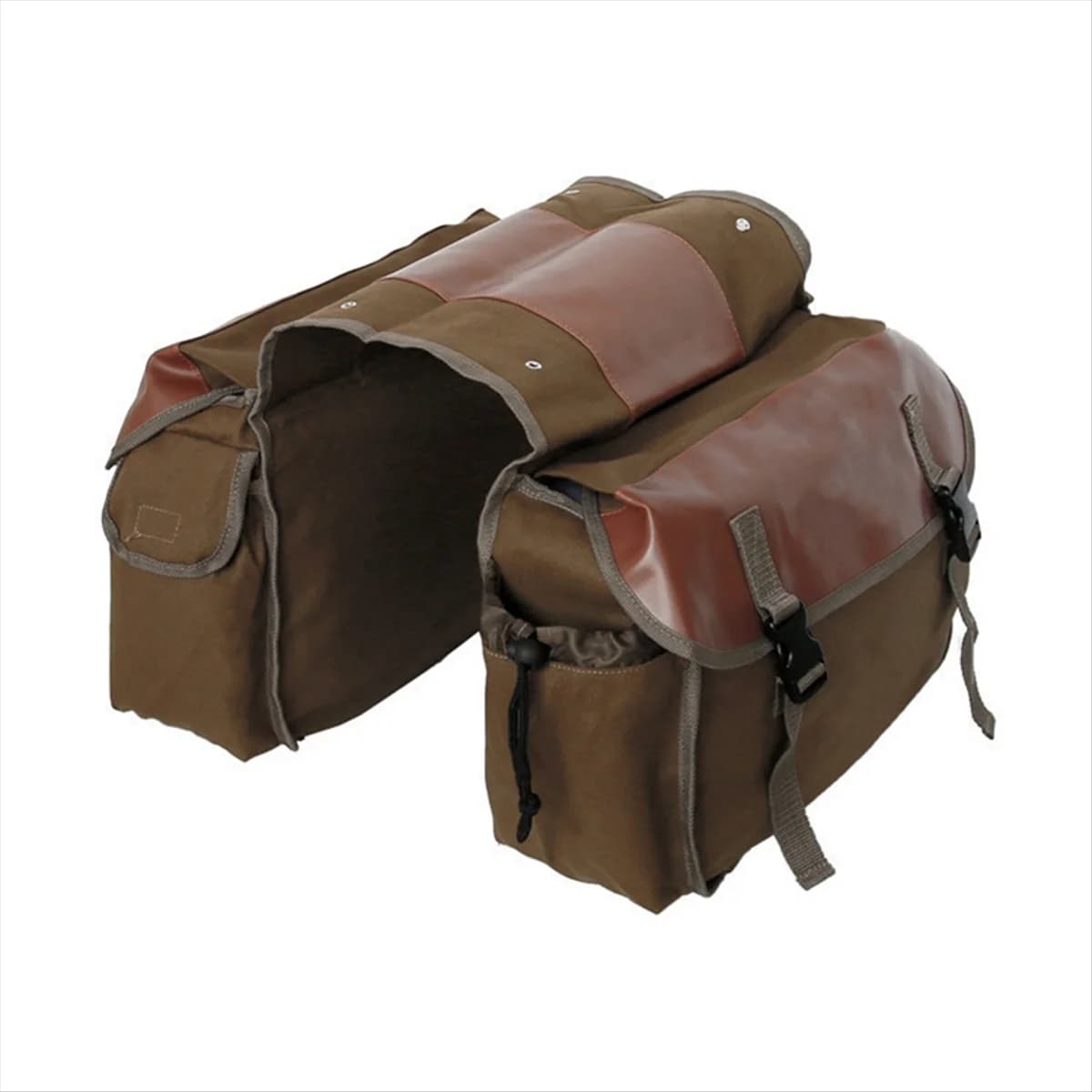 Motorcycle Bicycle Large Capacity Saddle Bag Cycling Canvas Waterproof Saddle Box Side Tool Bag Rear Seat Bag Khaki