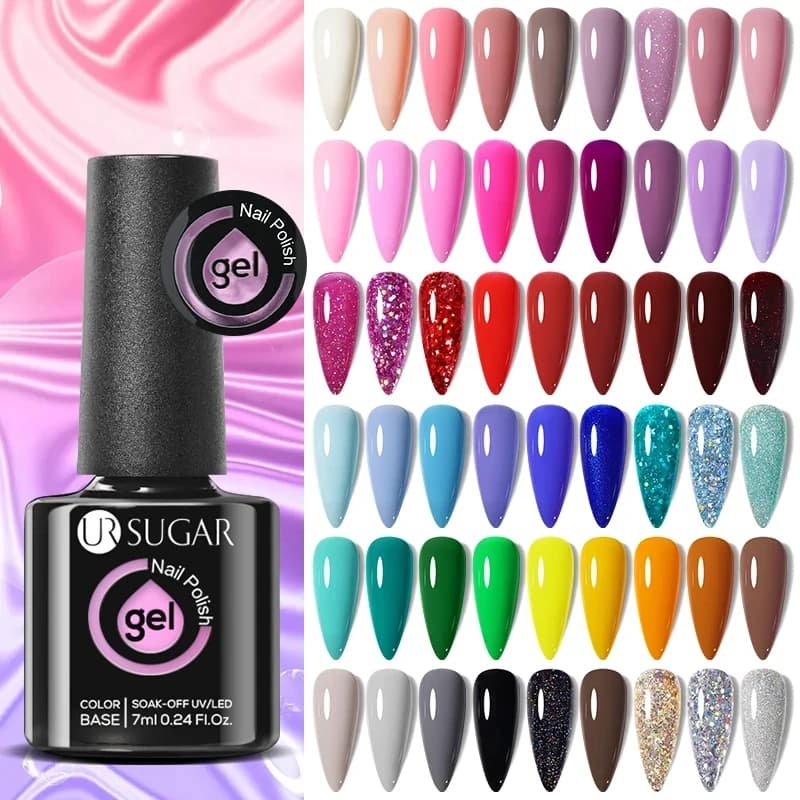 UR SUGAR 7ml Glass Bottle Color Gel Nail Polish Semi-permanent Soak Off UV LED Varnishes For Manicure Nails Art Nail Supplies
