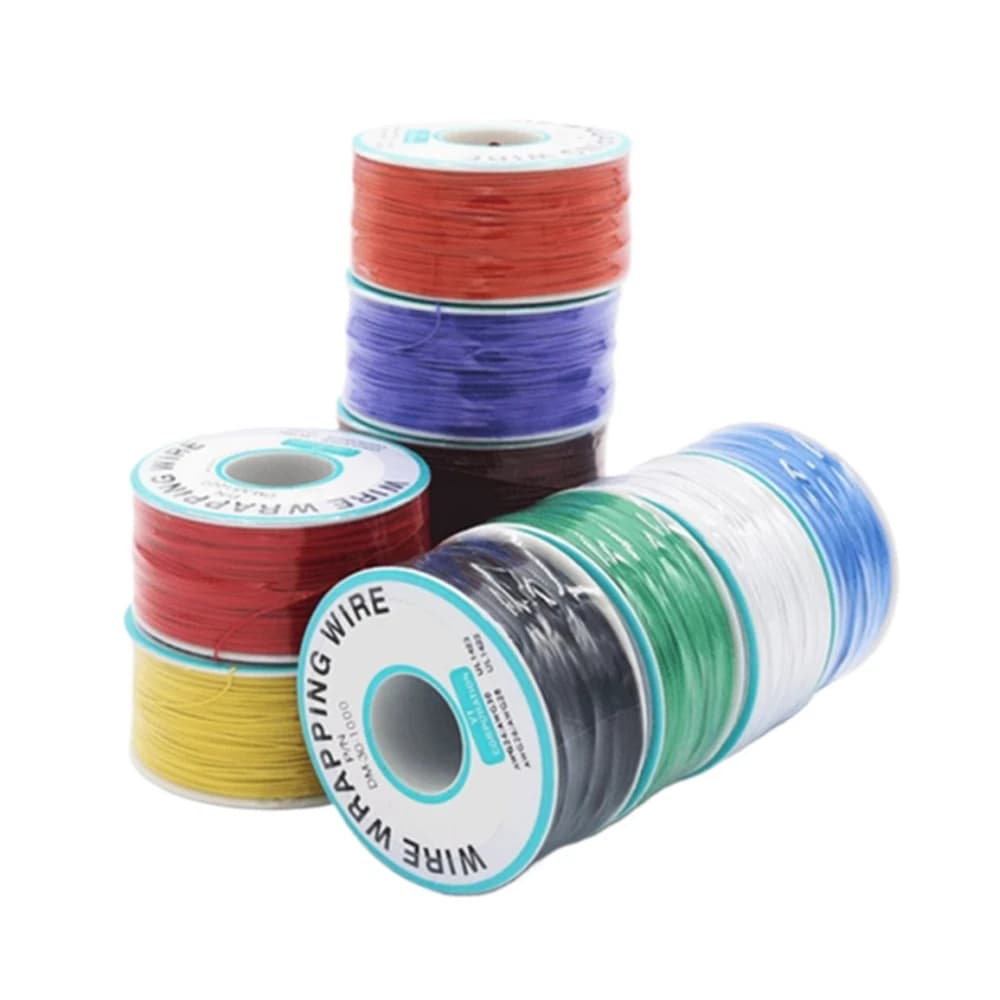 1Pcs 250M 30AWG Wire Cable 8 Color PCB Soldering Fly Iine Breadboard Jumper Colored Insulation Wrap Cable Tinned Pure Copper