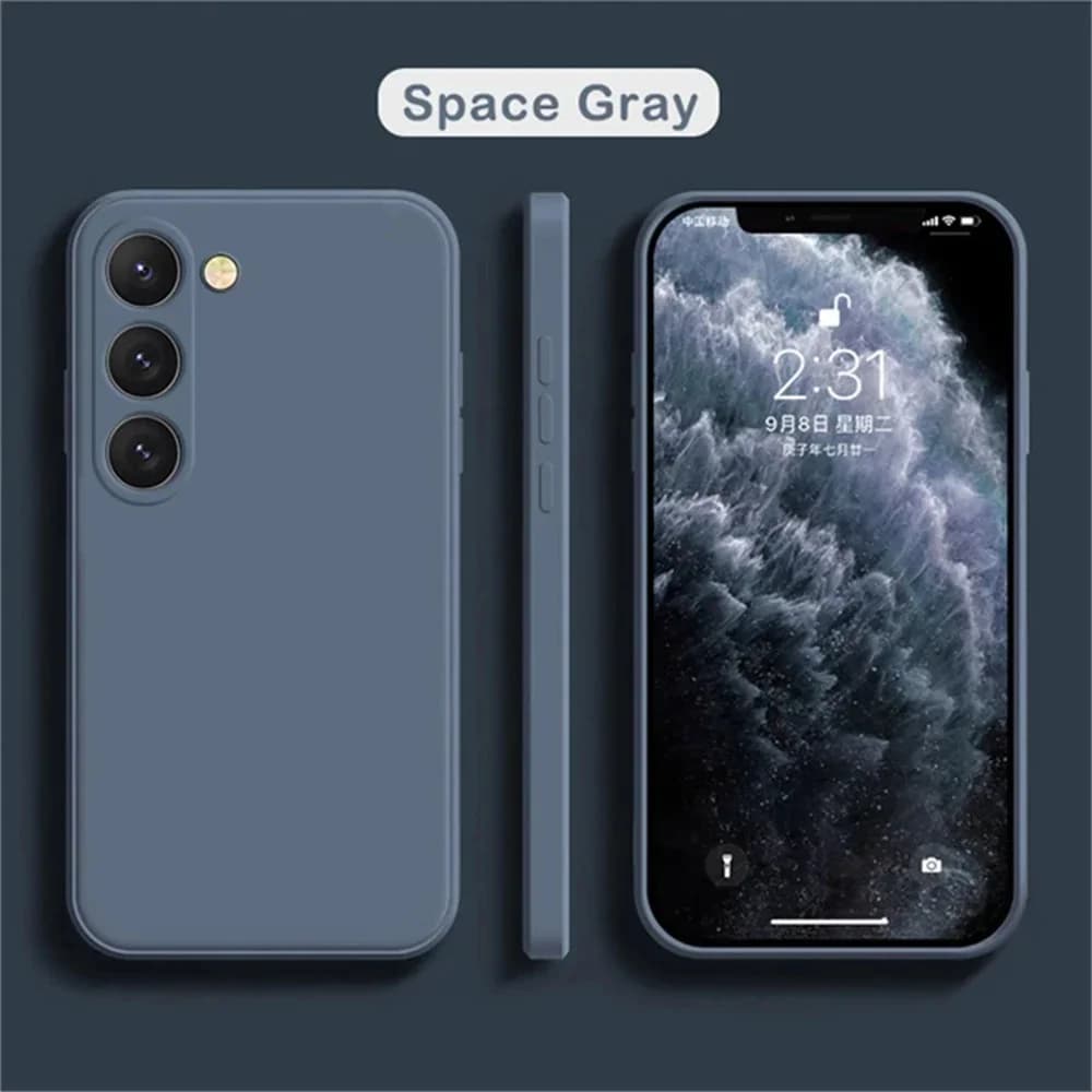 Liquid Silicone Phone Case For Samsung Galaxy S25 S24 S23 S22 S21 S20 Ultra Plus S20FE S21 FE A72 A52 A51 4G Cover